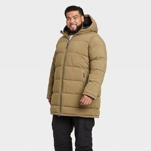 Men's Big & Tall Mid-Length Puffer Jacket Size 2XB